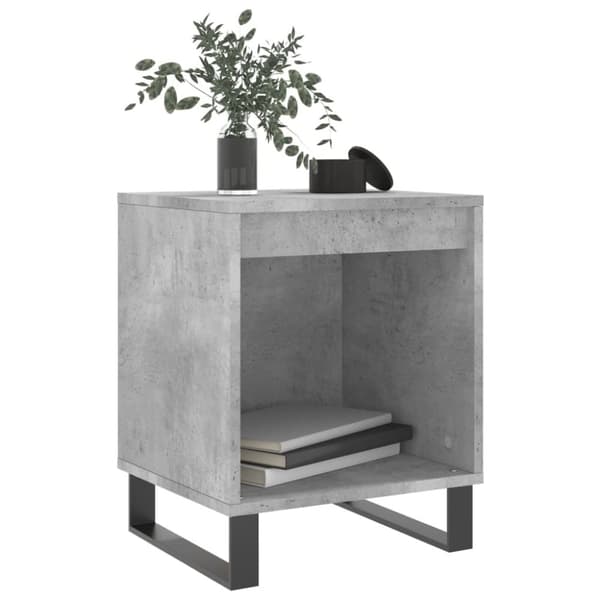 vidaXL sengeborde 2 stk. 40x35x50 cm konstrueret træ betongrå