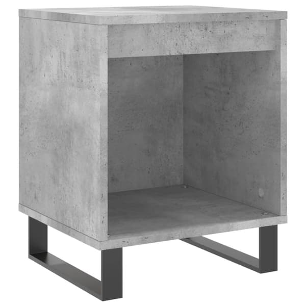 vidaXL sengeborde 2 stk. 40x35x50 cm konstrueret træ betongrå