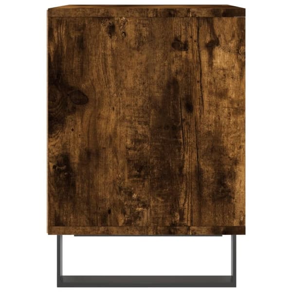 vidaXL sengeborde 2 stk. 40x35x50 cm konstrueret træ røget egetræ