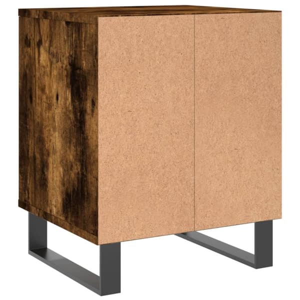 vidaXL sengeborde 2 stk. 40x35x50 cm konstrueret træ røget egetræ
