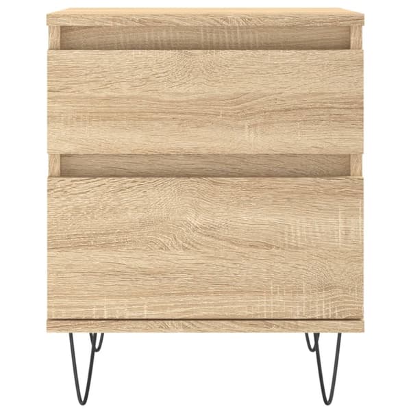 vidaXL sengebord 40x35x50 cm konstrueret træ sonoma-eg