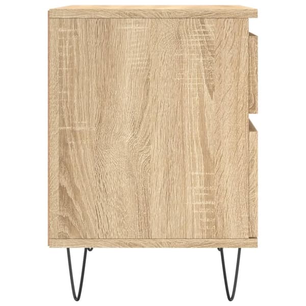 vidaXL sengebord 40x35x50 cm konstrueret træ sonoma-eg