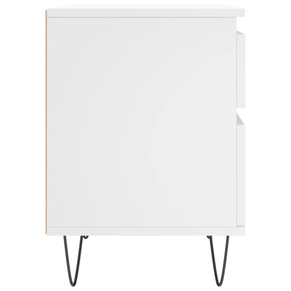 vidaXL Nattbord 2 stk hvit 40x35x50 cm konstruert tre