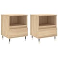 Miniatyrbilde 1 av 11: vidaXL Nattbord 2 stk sonoma eik 40x35x50 cm konstruert tre