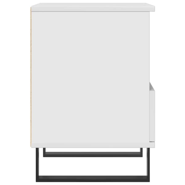 vidaXL Nattbord høyglans hvit 40x35x50 cm konstruert tre