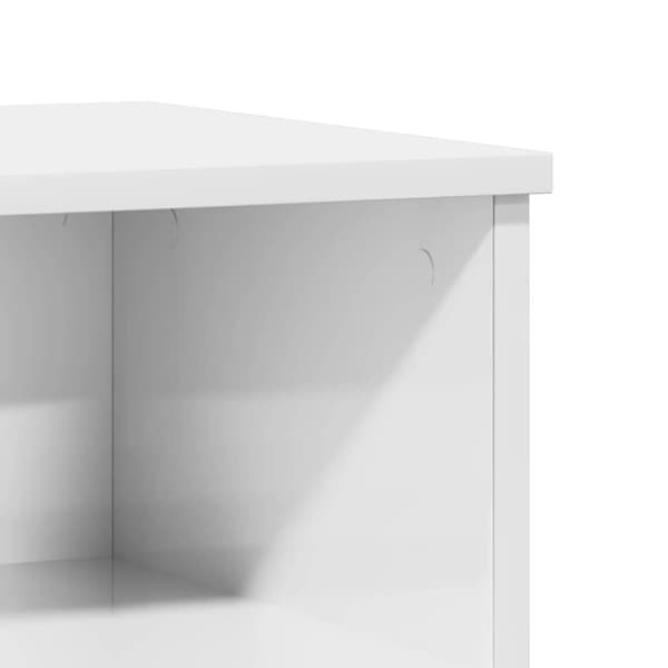 vidaXL Nattbord høyglans hvit 40x35x50 cm konstruert tre