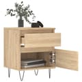 Miniatyrbilde 3 av 11: vidaXL Nattbord 2 stk sonoma eik 40x35x50 cm konstruert tre