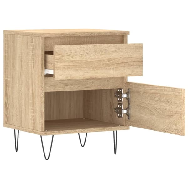 vidaXL Nattbord 2 stk sonoma eik 40x35x50 cm konstruert tre
