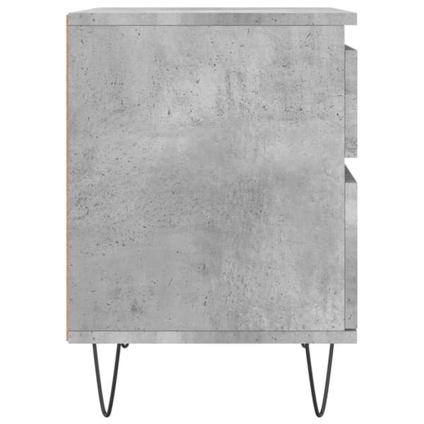 vidaXL Yöpöydät 2 kpl betoninharmaa 40x35x50 cm tekninen puu