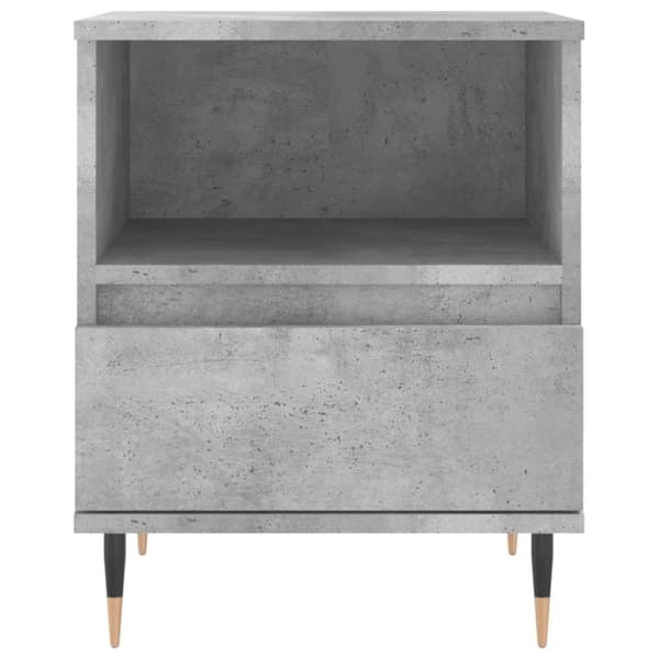vidaXL sengeborde 2 stk. 40x35x50 cm konstrueret træ betongrå