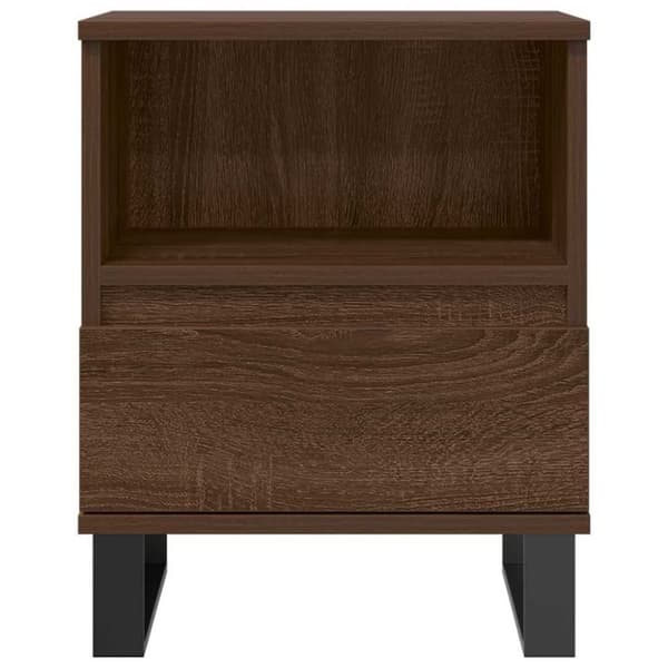 vidaXL sengeborde 2 stk. 40x35x50 cm brun egetræsfarve