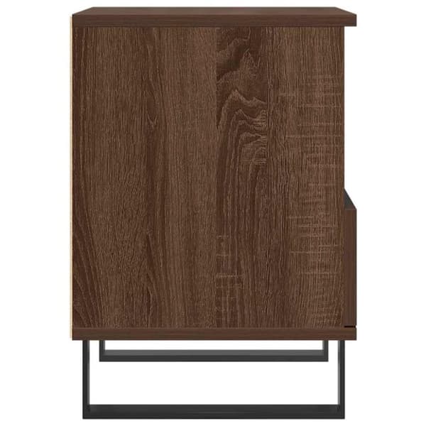 vidaXL sengeborde 2 stk. 40x35x50 cm brun egetræsfarve