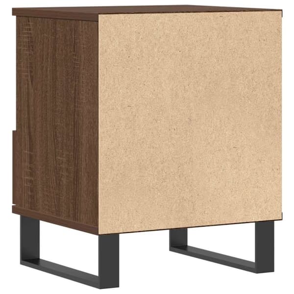 vidaXL sengeborde 2 stk. 40x35x50 cm brun egetræsfarve