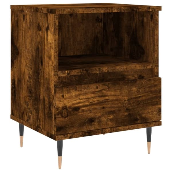 vidaXL Nattbord 2 stk røkt eik 40x35x50 cm konstruert tre