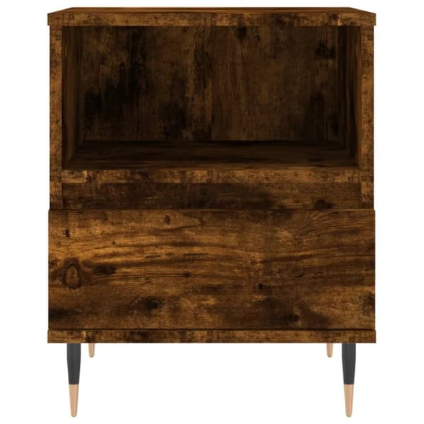 vidaXL Nattbord 2 stk røkt eik 40x35x50 cm konstruert tre