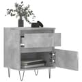 Miniatyrbilde 4 av 11: vidaXL Nattbord betonggrå 40x35x50 cm konstruert tre