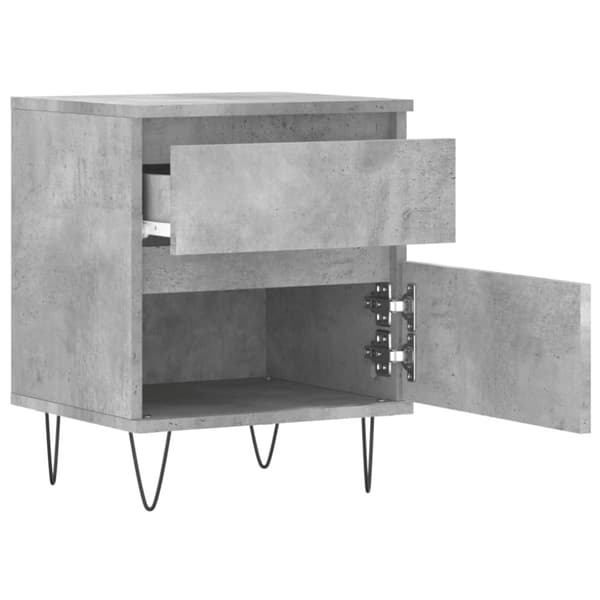 vidaXL Nattbord betonggrå 40x35x50 cm konstruert tre