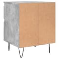 Miniatyrbilde 8 av 11: vidaXL Nattbord betonggrå 40x35x50 cm konstruert tre
