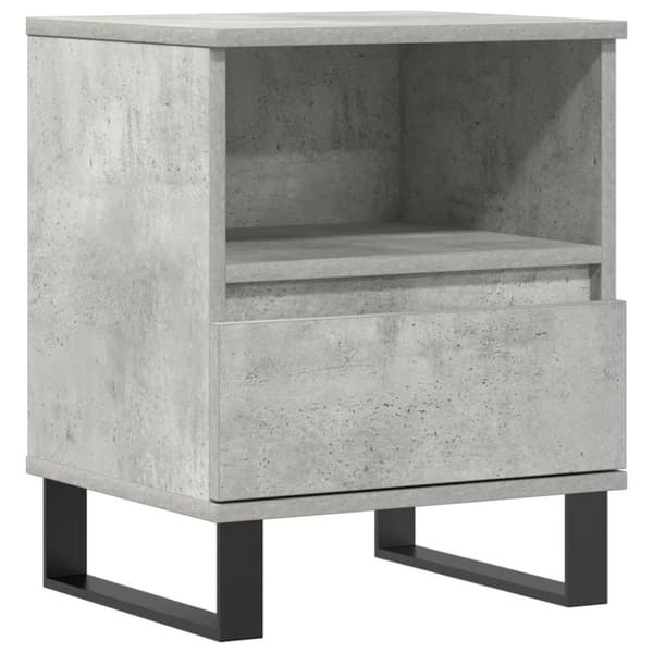 vidaXL Nattbord betonggrå 40x35x50 cm konstruert tre