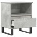 Miniatyrbilde 6 av 11: vidaXL Nattbord betonggrå 40x35x50 cm konstruert tre