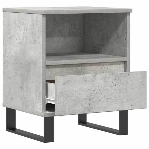 vidaXL Nattbord betonggrå 40x35x50 cm konstruert tre