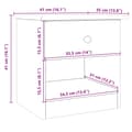Miniatyrbillede 9 af 10: vidaXL sengebord ALTA 41x35x41 cm massivt fyrretræ