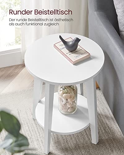 Vasagle Modern Side Tabell 58 x 45.5 x 8.5cm – Vit