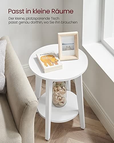 Vasagle Modern Side Tabell 58 x 45.5 x 8.5cm – Vit