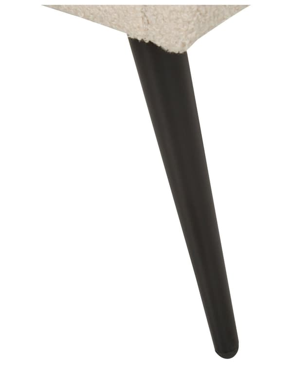 Sengebord Beige Boucle Polstret Design Natbord med Skuffe Minimalistisk Design Soveværelse Tilbehør Bord til Seng Sidebord
