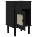 Miniatyrbilde 5 av 11: vidaXL Nattbord SENJA rotting utseende svart 40x35x65 cm heltre furu
