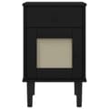Miniatyrbilde 6 av 11: vidaXL Nattbord SENJA rotting utseende svart 40x35x65 cm heltre furu