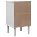 Miniatyrbilde 8 av 11: vidaXL Nattbord SENJA rotting utseende hvit 40x35x65 cm heltre furu