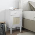 Miniatyrbilde 2 av 11: vidaXL Nattbord SENJA rotting utseende hvit 40x35x65 cm heltre furu