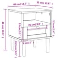 Miniatyrbilde 10 av 11: vidaXL Nattbord SENJA rotting utseende hvit 40x35x48 cm heltre furu