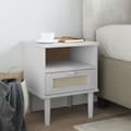 Miniatyrbilde 2 av 11: vidaXL Nattbord SENJA rotting utseende hvit 40x35x48 cm heltre furu