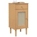 Miniatyrbillede 3 af 11: vidaXL sengebord SENJA rattanlook 40x35x80 cm massivt fyrretræ brun
