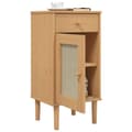 Miniatyrbillede 4 af 11: vidaXL sengebord SENJA rattanlook 40x35x80 cm massivt fyrretræ brun