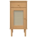 Miniatyrbillede 5 af 11: vidaXL sengebord SENJA rattanlook 40x35x80 cm massivt fyrretræ brun