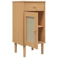Miniatyrbillede 6 af 11: vidaXL sengebord SENJA rattanlook 40x35x80 cm massivt fyrretræ brun