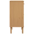 Miniatyrbillede 7 af 11: vidaXL sengebord SENJA rattanlook 40x35x80 cm massivt fyrretræ brun