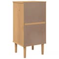 Miniatyrbillede 8 af 11: vidaXL sengebord SENJA rattanlook 40x35x80 cm massivt fyrretræ brun