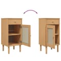 Miniatyrbillede 9 af 11: vidaXL sengebord SENJA rattanlook 40x35x80 cm massivt fyrretræ brun