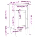 Miniatyrbillede 11 af 11: vidaXL sengebord SENJA rattanlook 40x35x80 cm massivt fyrretræ brun