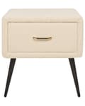 Miniatyrbilde 5 av 9: Nattbord Beige Boucle Polstring 1 Skuff Minimalistisk Soveromsmøbler Soverom