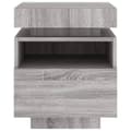 Miniatyrbillede 7 af 11: vidaXL sengebord med LED-lys 40x39x48,5 cm grå sonoma-eg