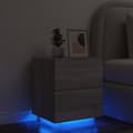 Miniatyrbilde 1 av 11: vidaXL Nattbord med LED grå sonoma konstruert tre