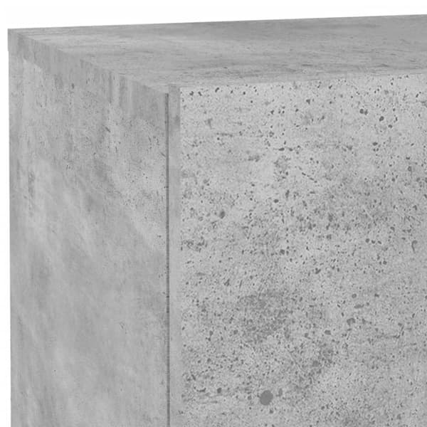 vidaXL Nattbord med LED betonggrå 70x36x40,5 cm