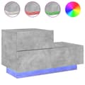 Miniatyrbilde 2 av 11: vidaXL Nattbord med LED betonggrå 70x36x40,5 cm