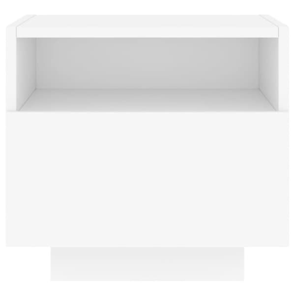 vidaXL Nattbord med LED 2 stk hvit 40x39x37 cm