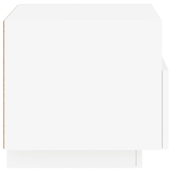 vidaXL Nattbord med LED 2 stk hvit 40x39x37 cm